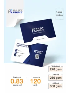 Business Card, 300 gsm Art Card, Double-sided.